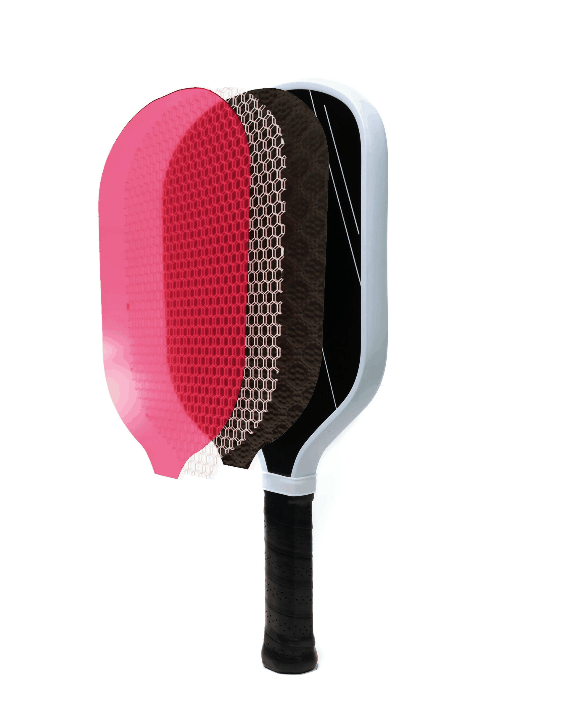 Apollo Helios black and white pickleball paddle with T700 carbon fiber and grit finish