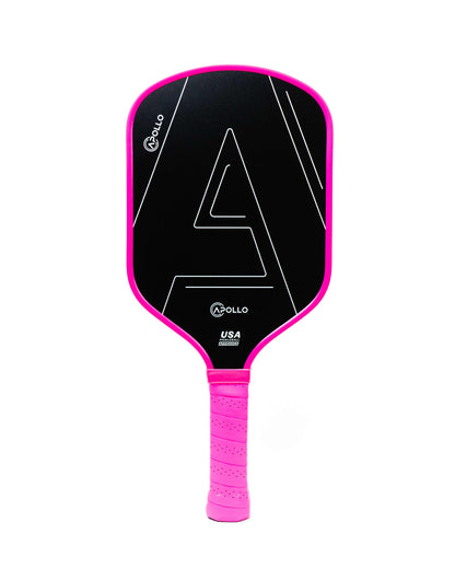 Apollo Venus lightweight pickleball paddle with 16mm T700 carbon fiber face and pink grip