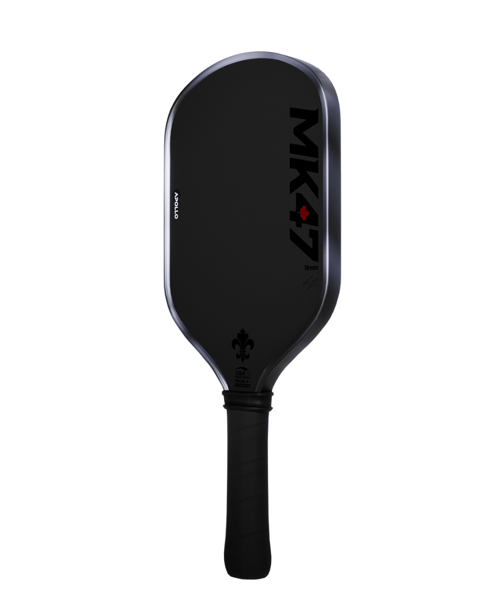 Apollo MK47 signature pro pickleball paddle with T700 carbon fiber and EPP + EVA foam core technology designed with Maria Klokotzky