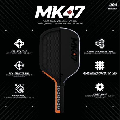 MK47 — Signature Pro Paddle for Advanced Pickleball Play in Canada